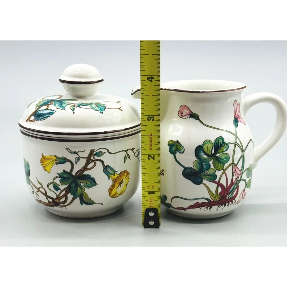 Villeroy Boch Creamer Sugar Set Botanica Oxalis Acetosella Convolvulus Jalapa